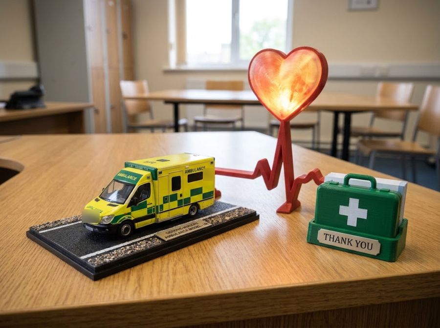Illustration: Ambulance and paramedics