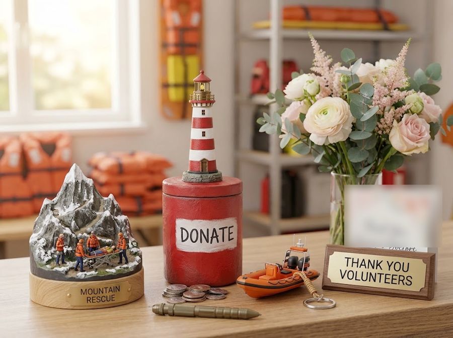 Illustration: Rescue volunteers and fundraisers