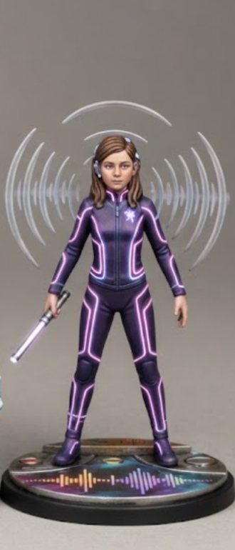 Painted figurine of Soundsight, sees every sound